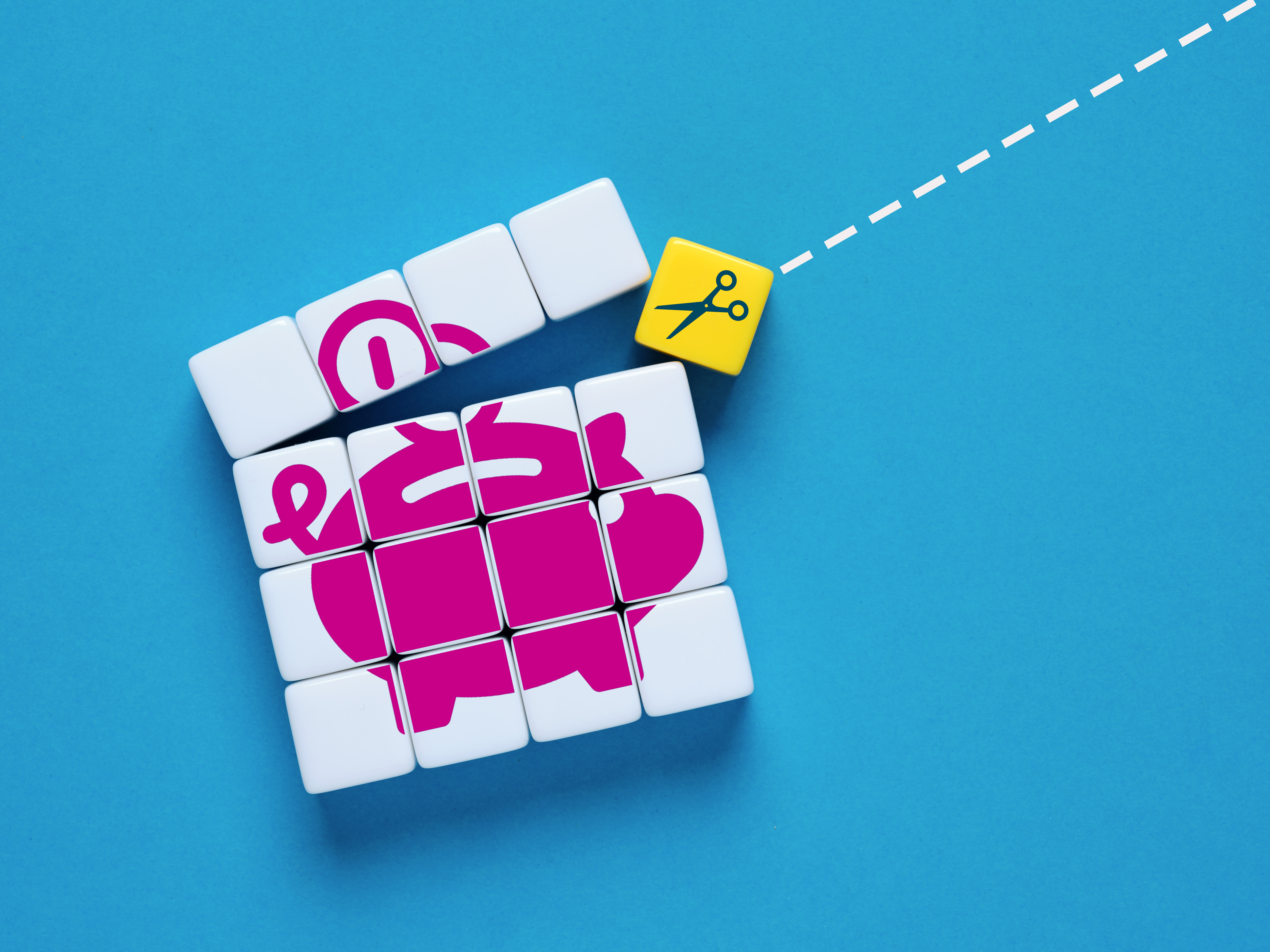 Saks klipper i sparegrisen