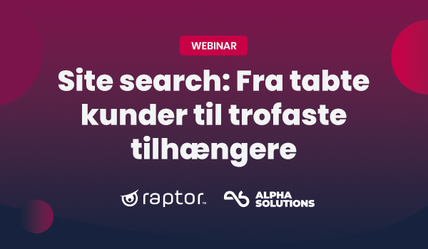Grafik til Webinar om Site Search: Fra tabte kunder til trofaste tilhængere