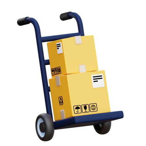 En sækkevogn med to pakker på