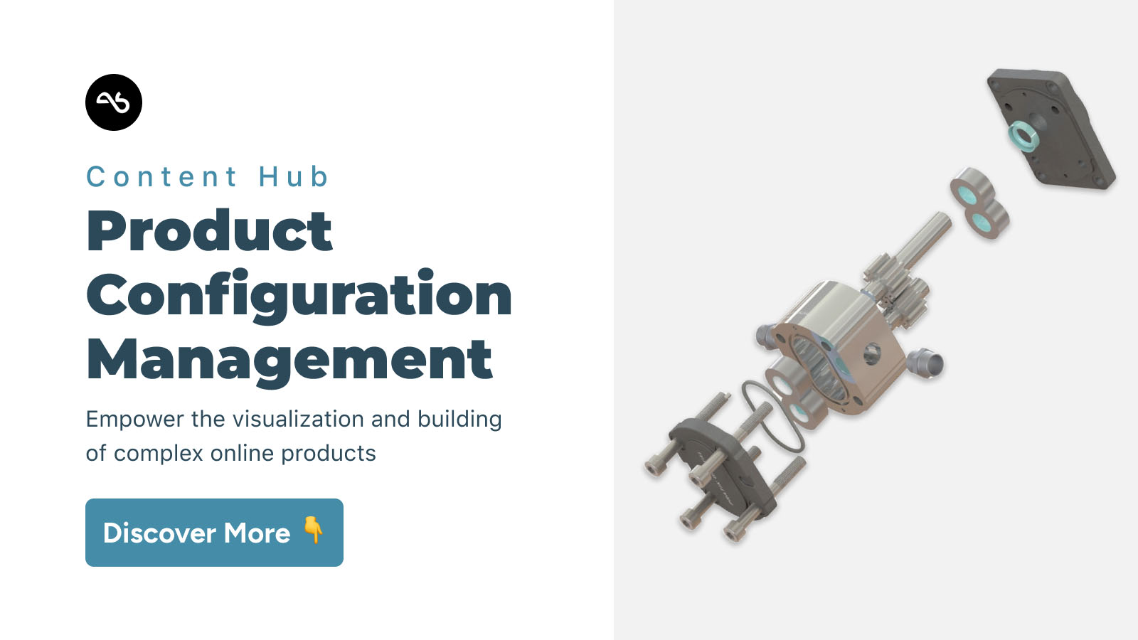 Content Hub Product Configuration Management with a 3D model machine parts