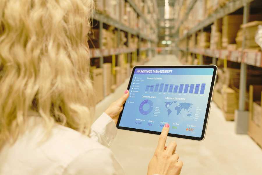 Warehouse management via en tablet
