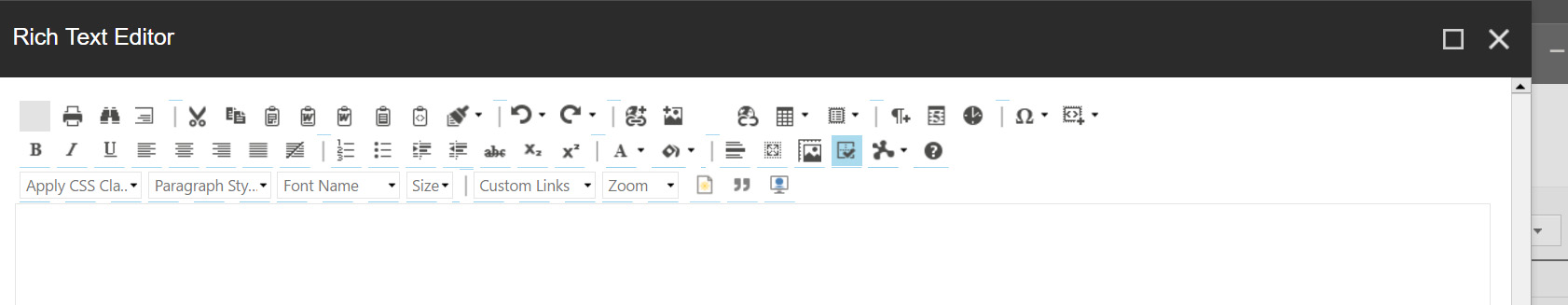 Rich Text Editor - Sitecore