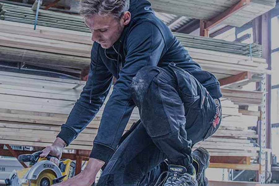 Man working with tool