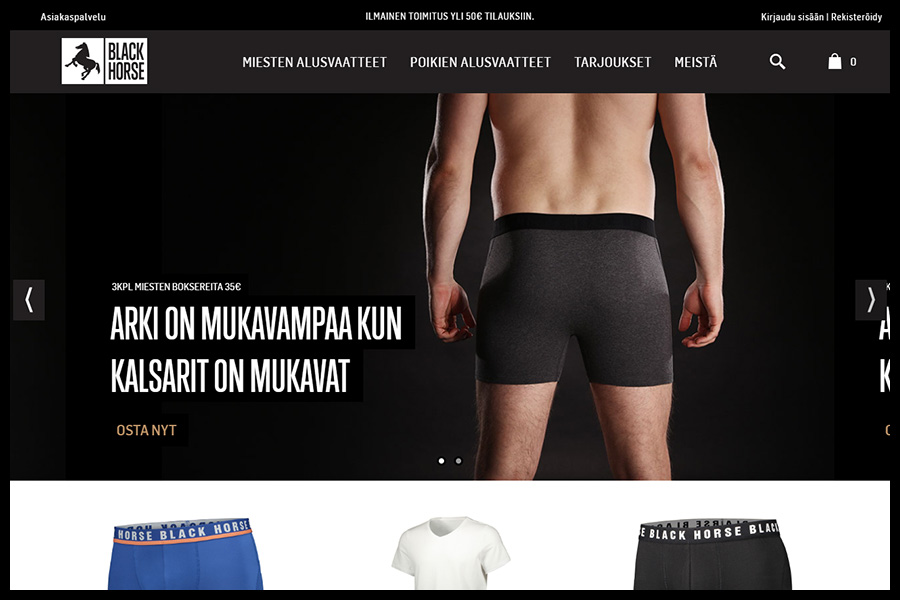 Black Horse Website Screenshot