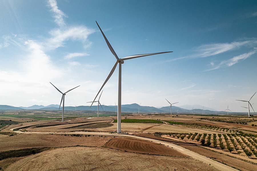 Windmill park in Spain