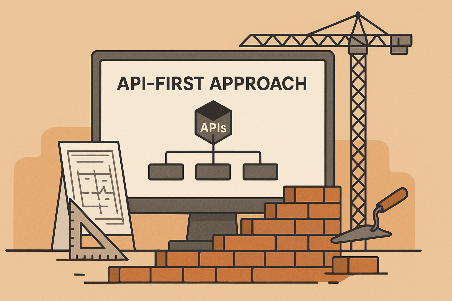 Illustration of an API-first AI development process