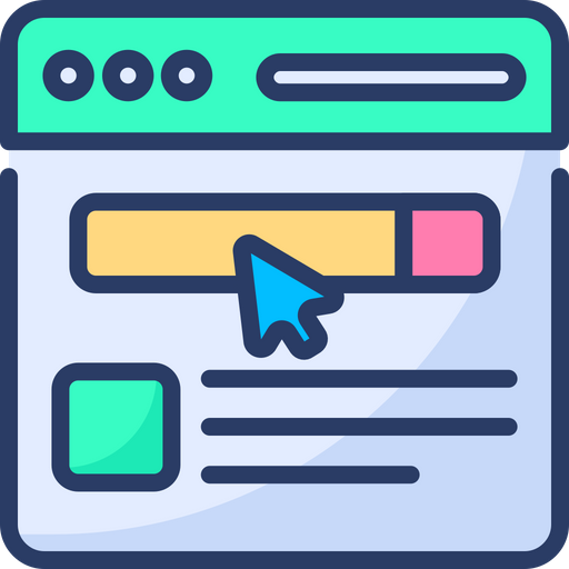 Icon showing a search result page