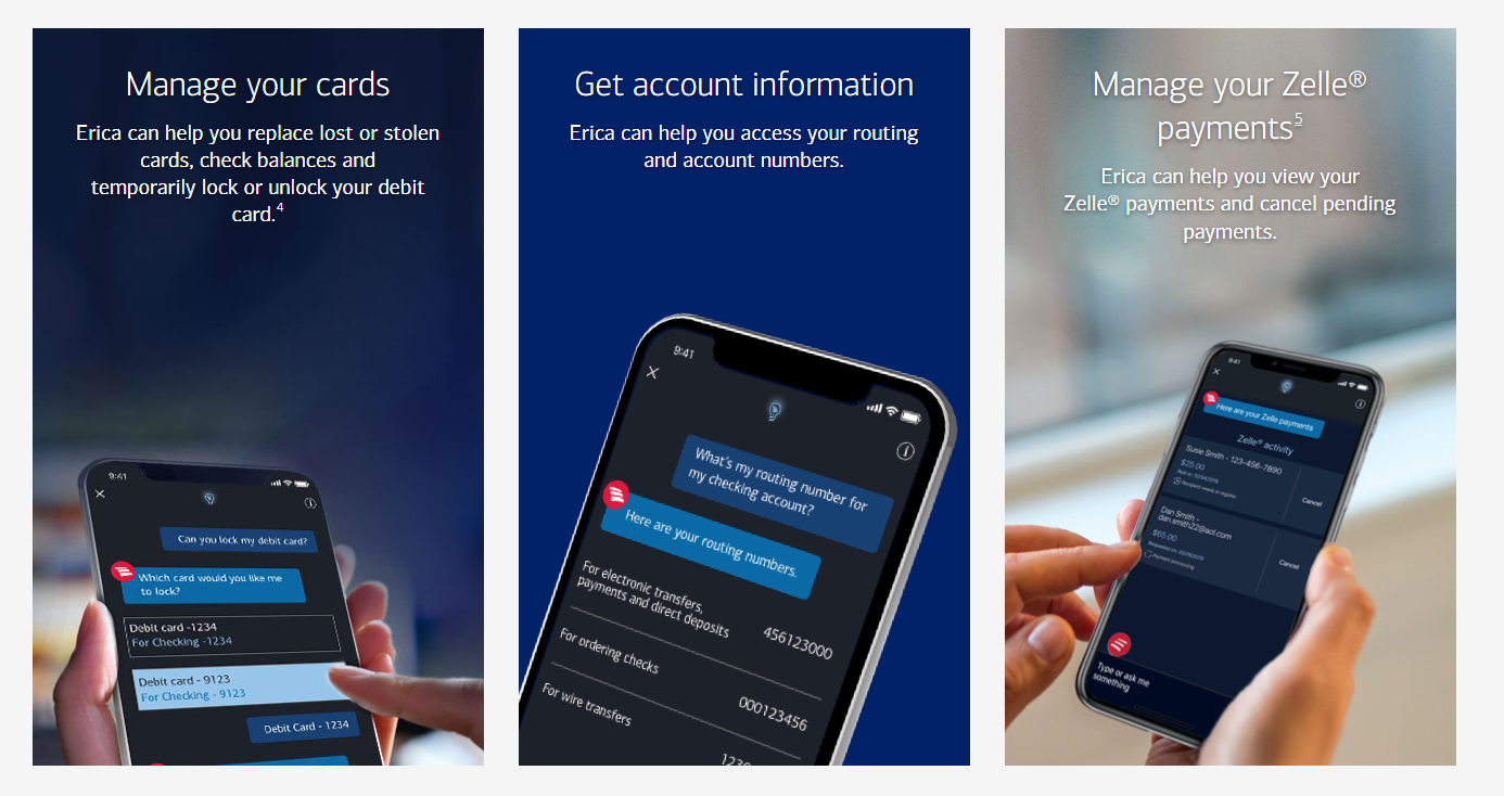 Bank of America website