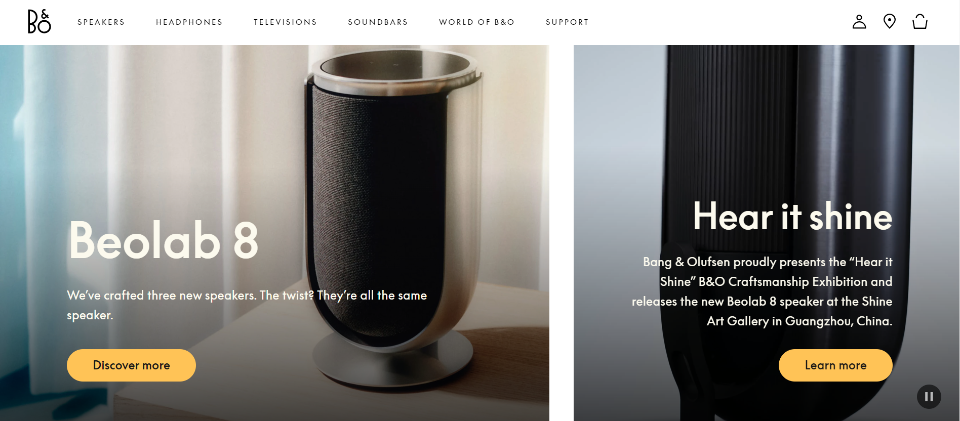 Bang Olufsen website