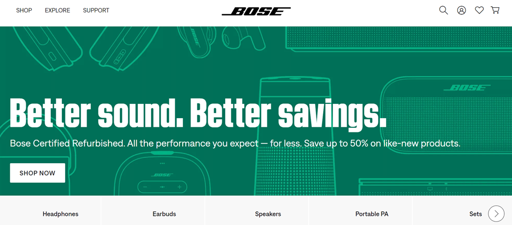 Bose - website