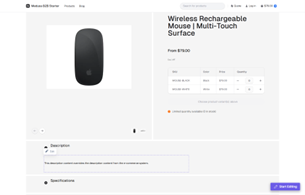 Product page outside of Contentstack with the overridden content