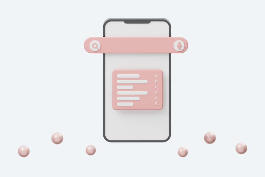 Search overlay on mobile