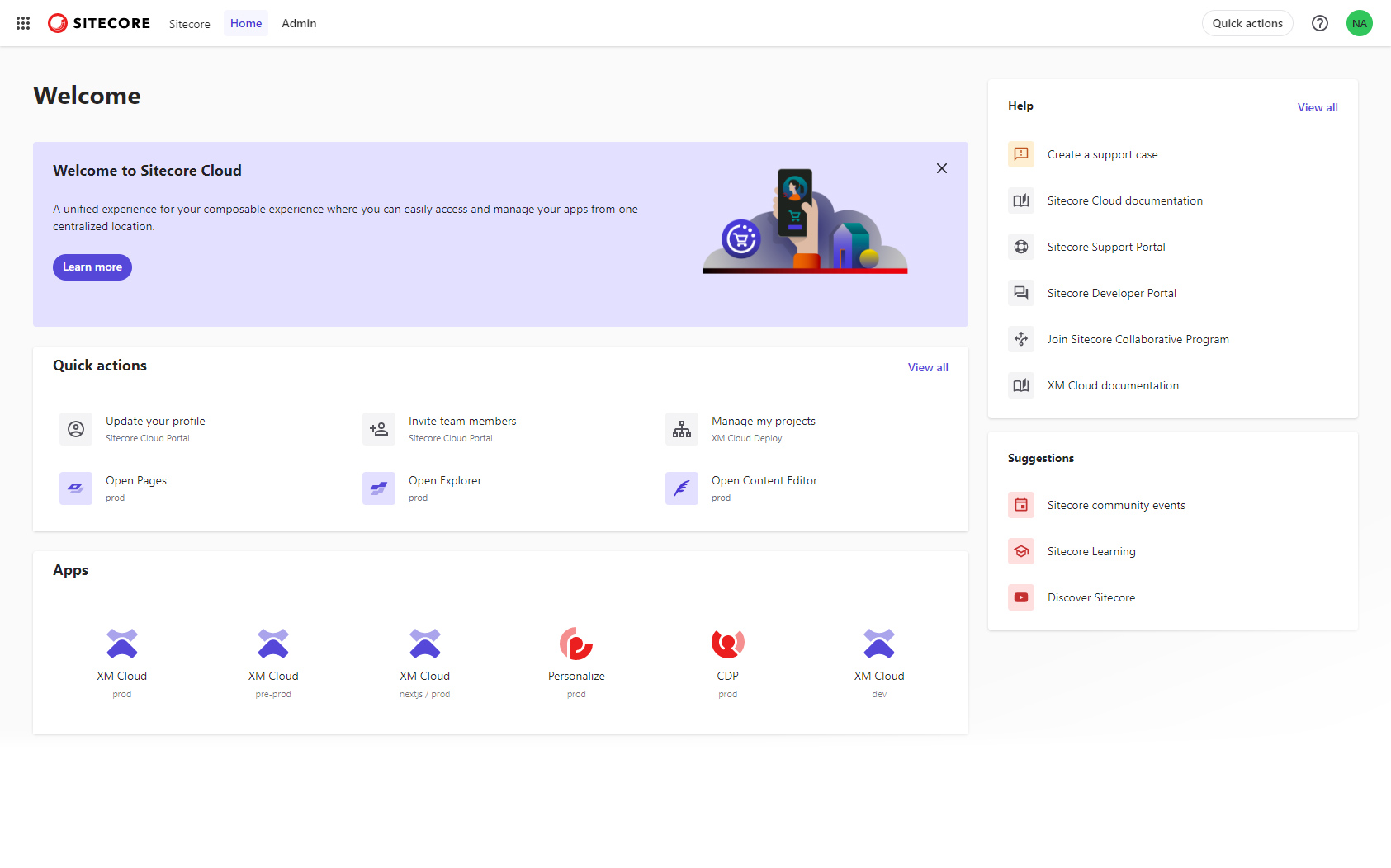 Sitecore XM cloud site