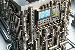 3D rendering of an industrial cooling device