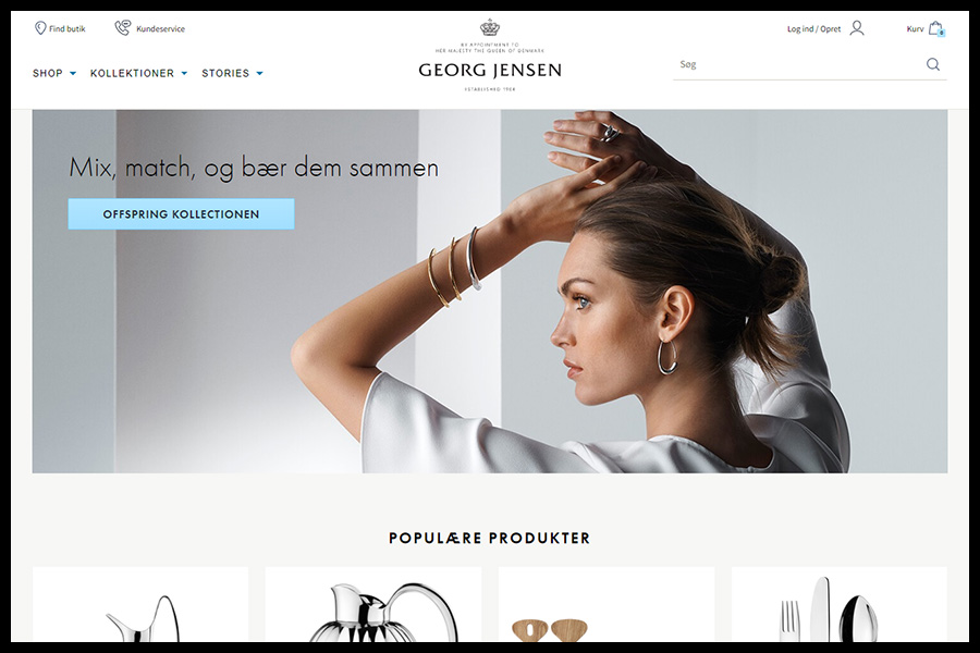 Georg Jensen Website Screenshot